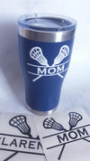 Personalized Lacrosse Stick Decal - Coach & Mom Gift