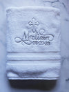 Personalized Christening Cross Towel Baptism Gift