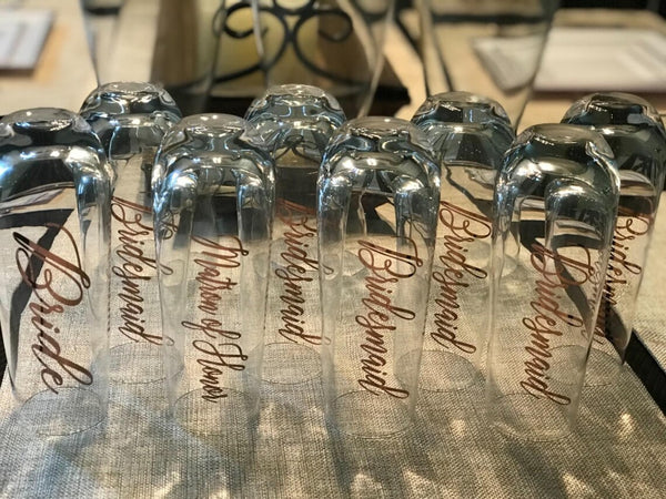 Personalized Champagne Flutes - Wedding Party Gift
