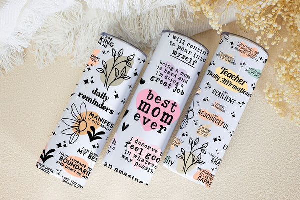 Personalized Teacher Affirmation Tumbler - Daily Inspiration