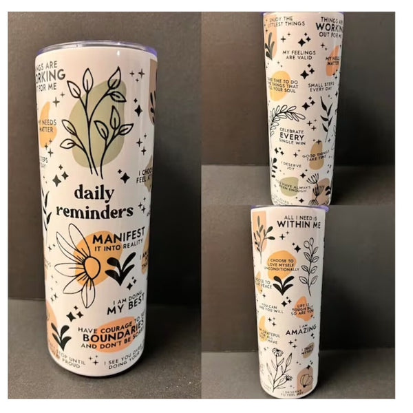 Personalized Teacher Affirmation Tumbler - Daily Inspiration