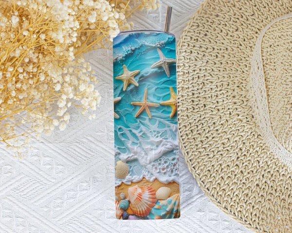 Personalized 3D Beach Tumbler - Girls Group Summer Trip Gift"