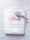 Personalized Embroidered Bathroom Towel for Mom