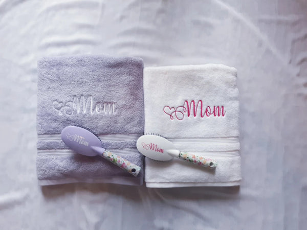 Personalized Embroidered Bathroom Towel for Mom