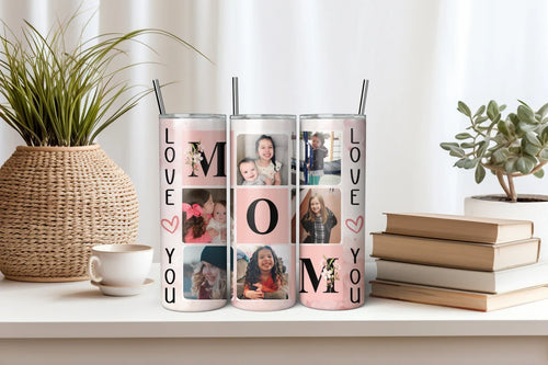 Customizable Mom Photo Tumbler - Personalized Mother's Day Gift