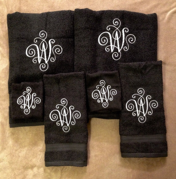 Monogram Bath Towel Set