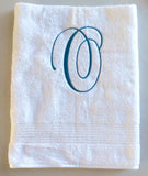 Monogram White Bathroom Towel
