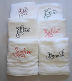 Personalized Calligraphy Embroidered Bath Towel