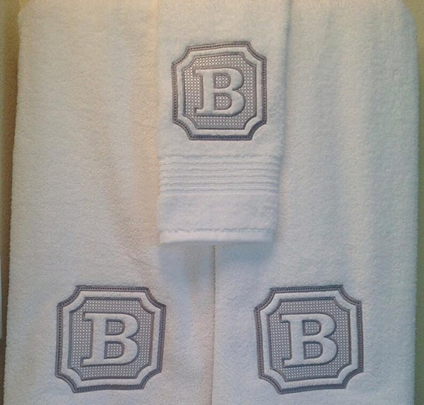 Monogrammed Custom Hand Towels - Housewarming & Wedding Gift