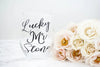 Personalized Future Mrs & Lucky Mr Stemless Wine Glass Set