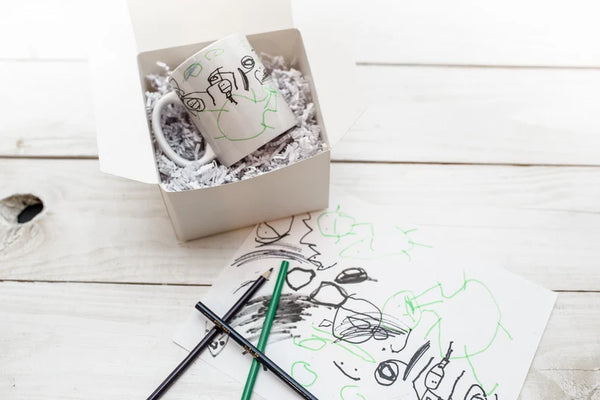 Child's Artwork Mug - Personalized Birthday Gift for Grandma - Fun Bespoke Godparent Gift
