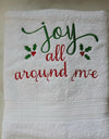 Joyful Christmas Bathroom Hand Towel - Holiday Décor