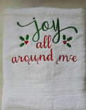 Joyful Christmas Bathroom Hand Towel - Holiday Décor