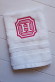 Monogrammed Custom Hand Towels - Housewarming & Wedding Gift