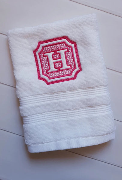 Monogrammed Custom Hand Towels - Housewarming & Wedding Gift