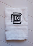 Monogrammed Custom Hand Towels - Housewarming & Wedding Gift