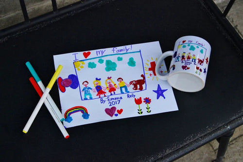 Child's Artwork Mug - Personalized Birthday Gift for Grandma - Fun Bespoke Godparent Gift