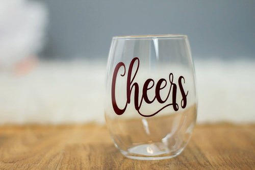 Cheers Stemless Wine Glass