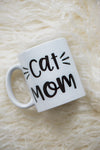 Cat Mom or Cat Dad Dishwasher safe Mug