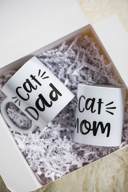 Cat Mom or Cat Dad Dishwasher safe Mug