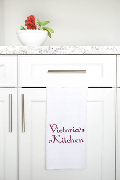 Personalized Embroidered Kitchen Towel