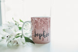 Glitter Drip Personalized Dishwasher and Microwave Safe Coffee Mug