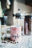 Glitter Drip Personalized Dishwasher and Microwave Safe Coffee Mug