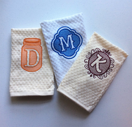 Personalized Embroidered Dish Towel