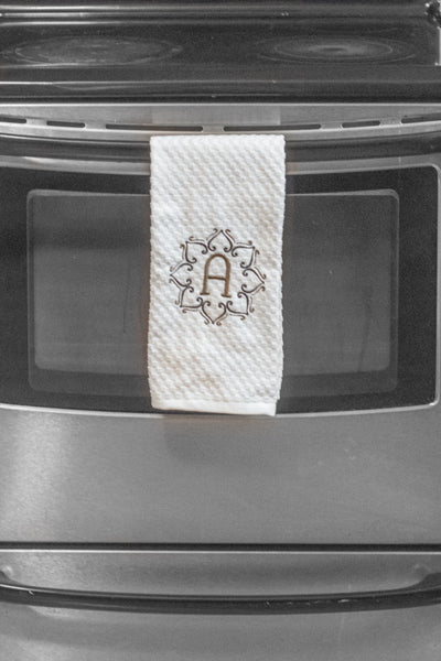 Monogram Personalized Embroidered Kitchen Towel and Decor