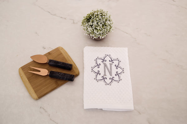 Monogram Personalized Embroidered Kitchen Towel and Decor