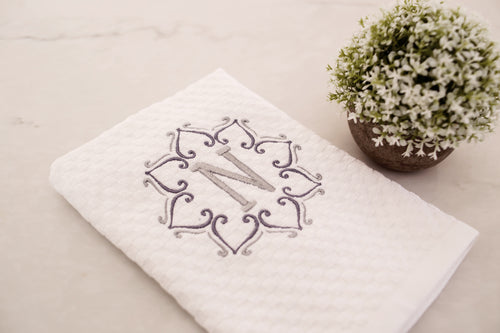 Monogram Personalized Embroidered Kitchen Towel and Decor