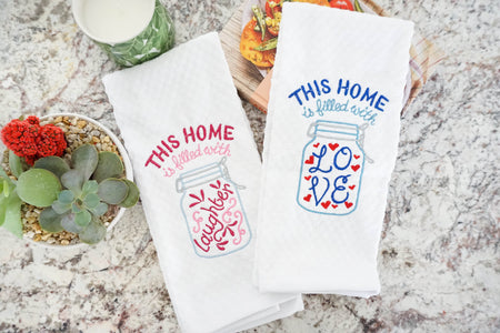 Personalized Embroidered Dish Towel