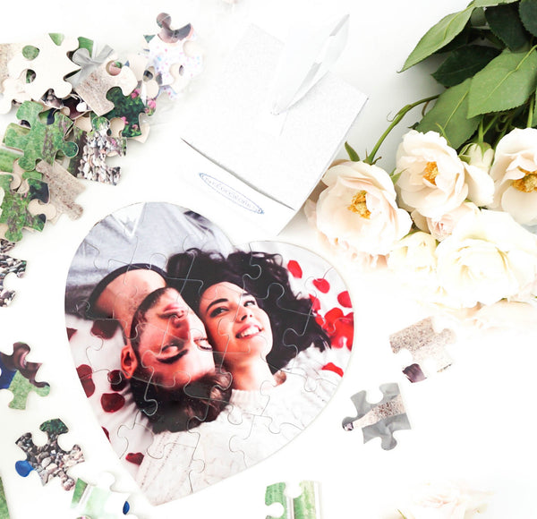 Personalized Heart Photo Puzzle for Valentine and Wedding