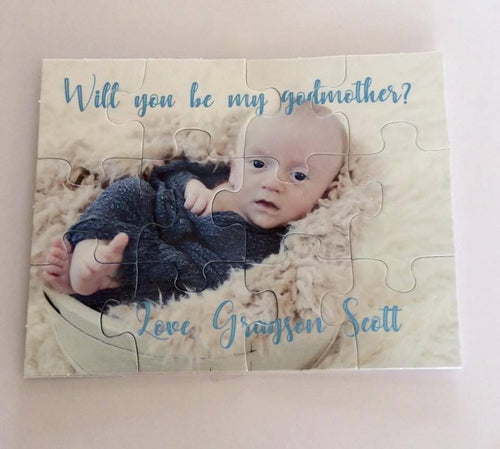 Will you be my God Mother Puzzle  - God Father Proposal Gift