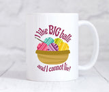 I love Big Yarn Crocheting Needle Mug - Gift for  Crocheters