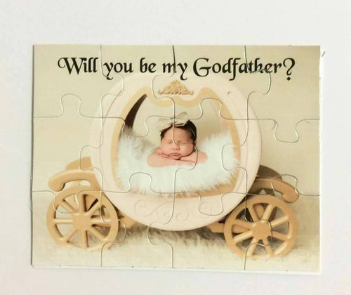 Will you be my God Mother Puzzle  - God Father Proposal Gift