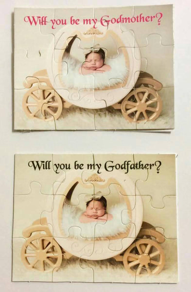Will you be my God Mother Puzzle  - God Father Proposal Gift