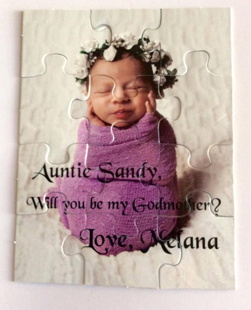 Personalized Will you be my God Mother Puzzle  - God Father Proposal Gift