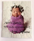 Personalized Will you be my God Mother Puzzle  - God Father Proposal Gift