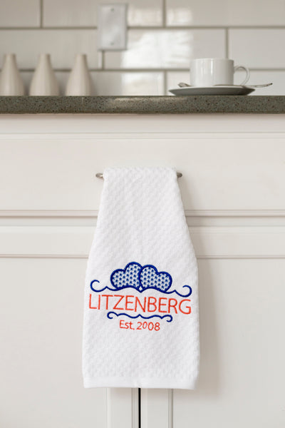 Home Decor Embroidered Kitchen Towel Wedding Gift for Couple