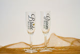 Bride and Groom Champagne Flute