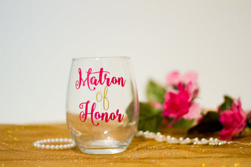 Wedding Party Wine Glass