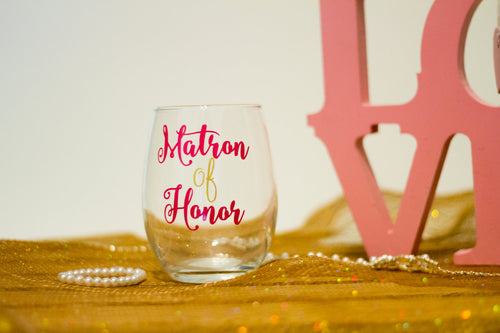 Wedding Party Wine Glass