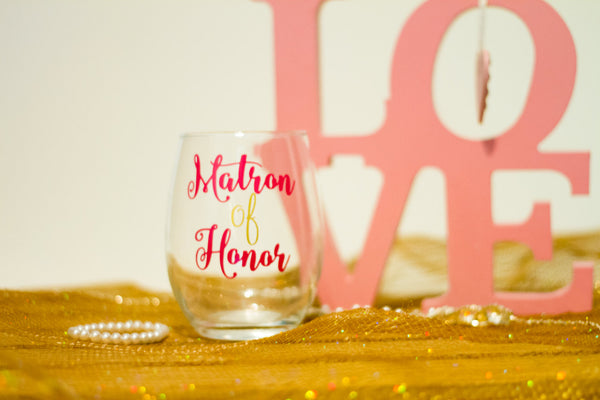 Wedding Party Wine Glass