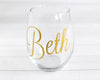 Personalized Stemless Wine Glass