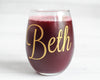 Personalized Stemless Wine Glass